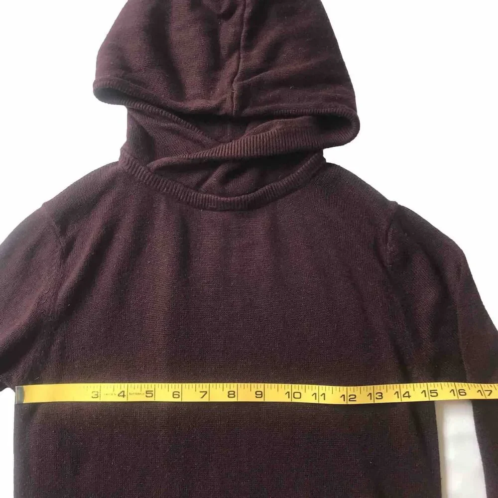 Lululemon Sweet Savasana Hoodie Sweater Cashmere Blend Heathered Bordeaux SZ 4